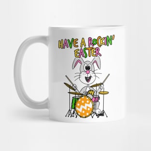 Have A Rockin' Easter Drummer Bunny Playing Drums Mug